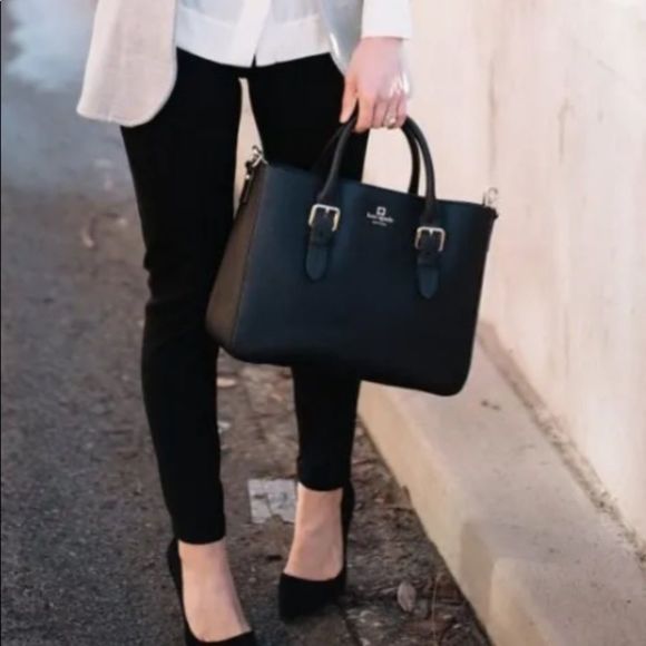 kate spade Handbags - Kate Spade Black Cove Street Provence Leather Satchel
